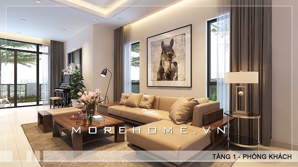 Tuyển chọn những thiết kế phòng khách nhà phố đẹp độc đáo và tiện nghi nhất
